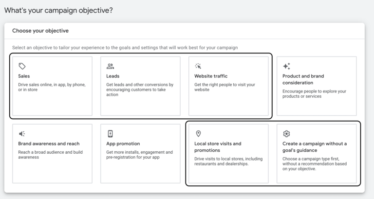 Obiettivi di conversione - performance max campaign